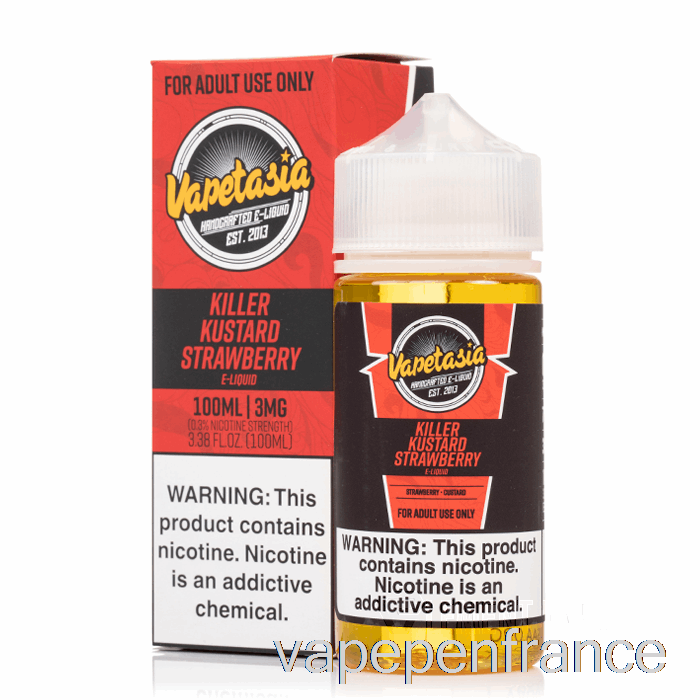 Fraise Kustard Tueuse - Vapetasia - Stylo Vape 100ml 3mg